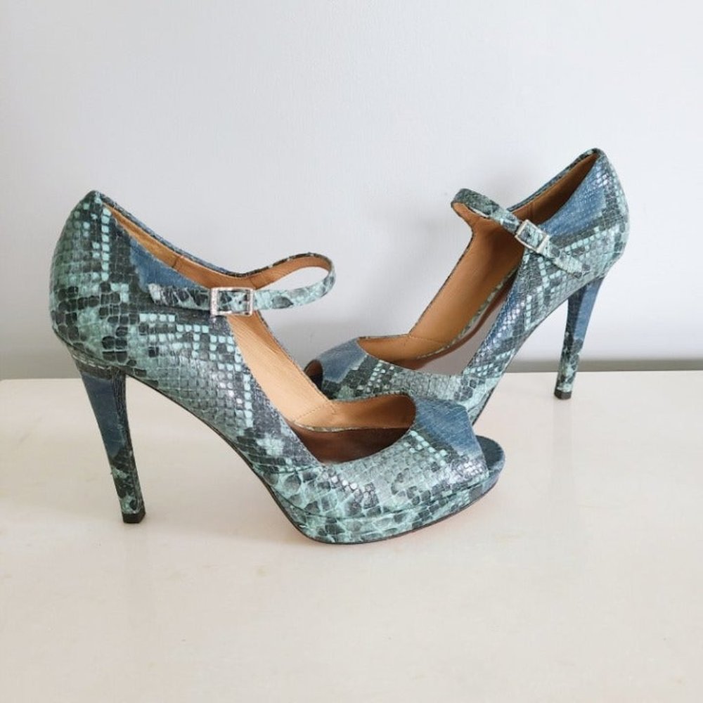 Coach Shawna printed snake pumps